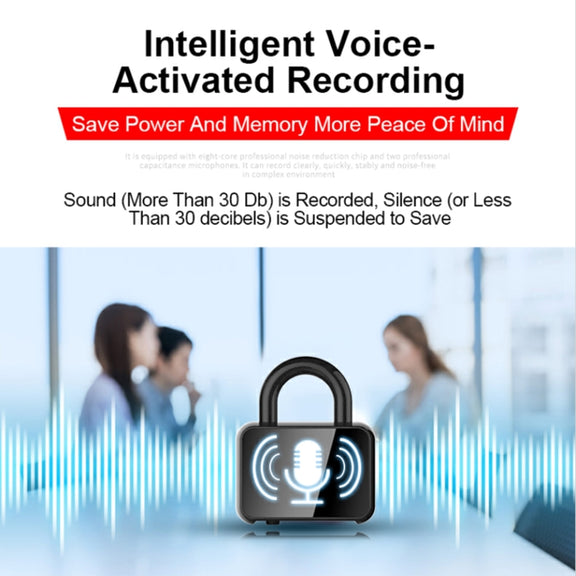 Q11 Intelligent HD Noise Reduction Lock Voice Recorder, Capacity:4GB(Black)