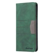 For iPhone X / XS Magnetic Splicing Leather Phone Case(Green)