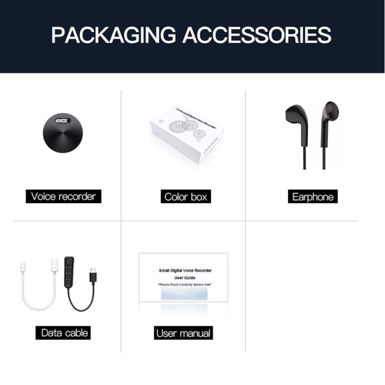 Q37 Intelligent HD Noise Reduction Voice Recorder, Capacity:32GB(Black)