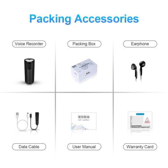 Q51 Intelligent HD Noise Reduction Remote Voice Control Recorder, Capacity:8GB(Black)