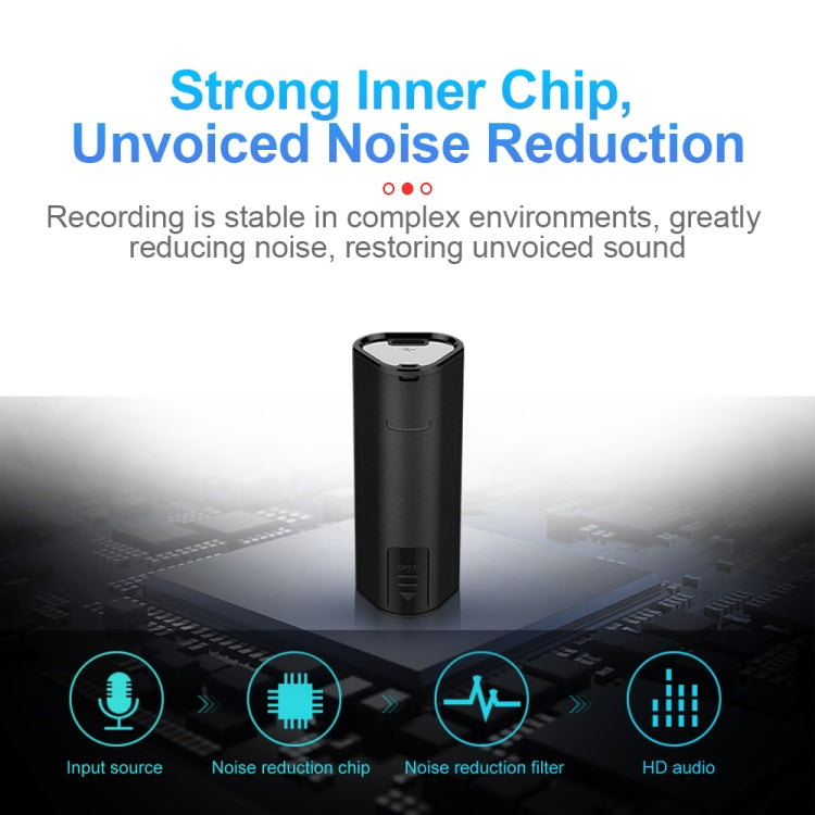 Q51 Intelligent HD Noise Reduction Remote Voice Control Recorder, Capacity:8GB(Black)