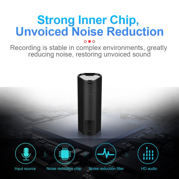 Q51 Intelligent HD Noise Reduction Remote Voice Control Recorder, Capacity:8GB(Black)