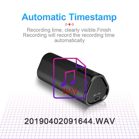 Q51 Intelligent HD Noise Reduction Remote Voice Control Recorder, Capacity:8GB(Black)