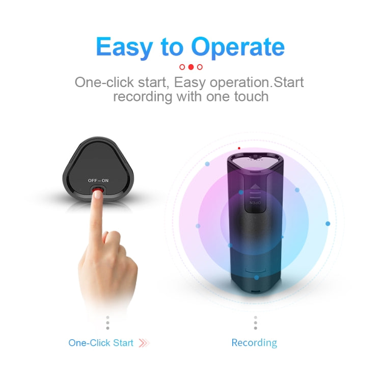 Q51 Intelligent HD Noise Reduction Remote Voice Control Recorder, Capacity:8GB(Black)