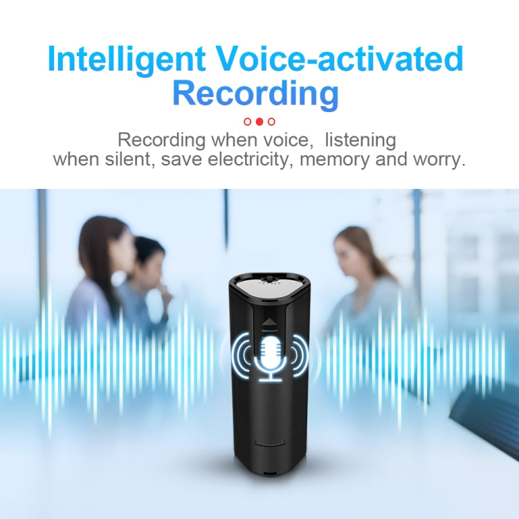 Q51 Intelligent HD Noise Reduction Remote Voice Control Recorder, Capacity:8GB(Black)