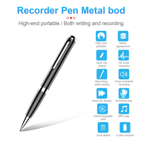 Q96 Intelligent HD Digital Noise Reduction Recording Pen, Capacity:4GB(Black)