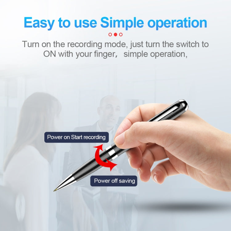 Q96 Intelligent HD Digital Noise Reduction Recording Pen, Capacity:4GB(Black)
