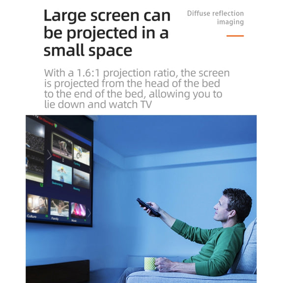 T20 320x240 400 Lumens Portable Home Theater LED HD Digital Projector, Same Screen Version, UK Plug(White Yellow)