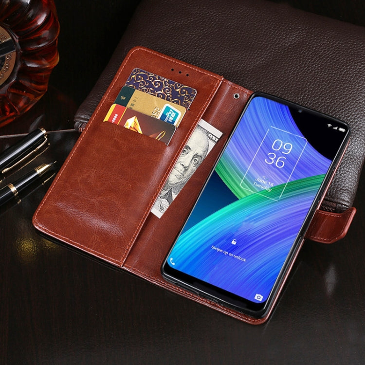 For TCL 20 R 5G idewei Crazy Horse Texture Leather Phone Case(Red)