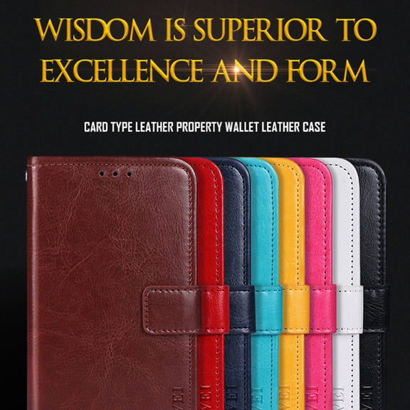 For Umidigi Bison X10 idewei Crazy Horse Texture Leather Phone Case(Yellow)
