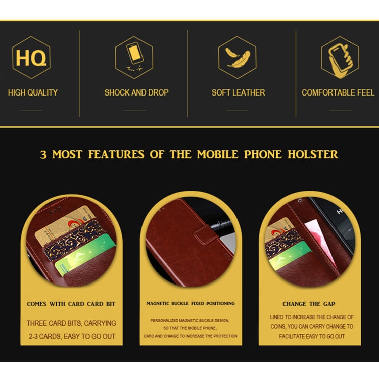 For Umidigi Bison X10 idewei Crazy Horse Texture Leather Phone Case(Red)
