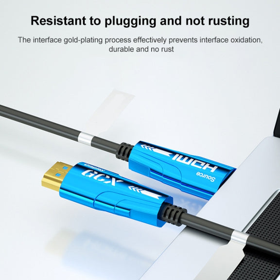 HDMI 2.0 Male to HDMI 2.0 Male 4K HD Active Optical Cable, Cable Length:100m