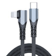 A6 PD 20W USB-C / Type-C to 8 Pin Elbow Data Cable for iPhone, iPad, Length:2m(Grey) - Normal Style Cable by PMC TechLife | Online Shopping South Africa | PMC TechLife | Buy Now Pay Later Mobicred