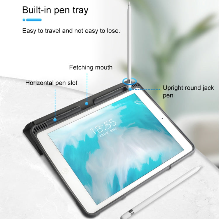 For iPad Pro 10.5 Mutural Horizontal Flip PC + TPU + PU Leather Case with Holder & Pen Slot(Rose Gold)