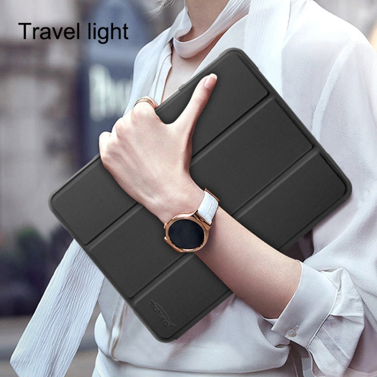 For iPad Pro 10.5 Mutural Horizontal Flip PC + TPU + PU Leather Case with Holder & Pen Slot(Rose Gold)