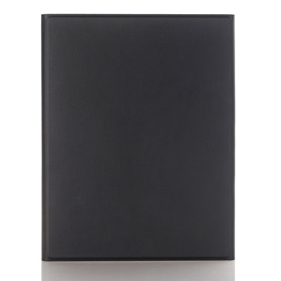 A11B-A Lambskin Texture Square Keycap Bluetooth Keyboard Leather Case with Touch Control For iPad Air 4 2020 10.9 / Pro 11 inch 2021 & 2020 & 2018(Black)
