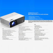 VIVIBRIGHT D5000 1920x1080P 420ANSI 6000Lumens LCD + LED HD Digital Projector, Basic Version EU Plug