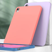 For iPad mini 2024 / mini 6 Mutural Silicone Microfiber Tablet Case(Pink)