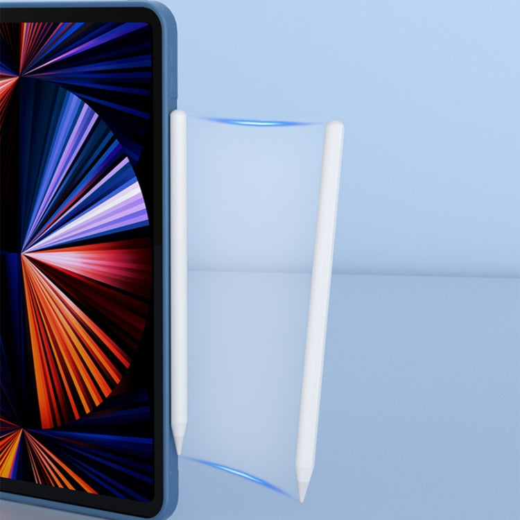 For iPad Pro 12.9  inch 2022 / 2021 / 2020 Mutural Silicone Microfiber Tablet Case(Lavender)