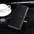 For Cubot Max 3 idewei Crocodile Texture Leather Phone Case(Black) - More Brand by idewei | Online Shopping South Africa | PMC TechLife | Buy Now Pay Later Mobicred