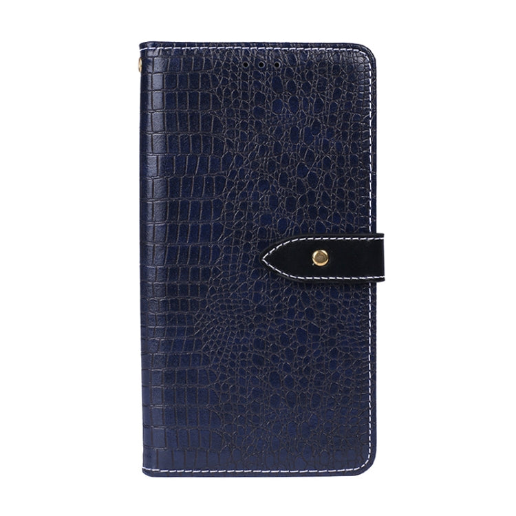 For Cubot Max 3 idewei Crocodile Texture Leather Phone Case(Dark Blue)