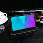 For Cubot Note 9 idewei Crocodile Texture Leather Phone Case(Black)