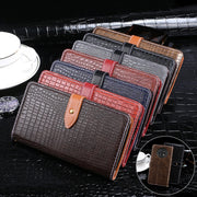 For Cubot Note 9 idewei Crocodile Texture Leather Phone Case(Black)