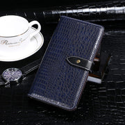 For Honor 60 Pro idewei Crocodile Texture Leather Phone Case(Dark Blue)