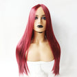 Centre-parted Long Straight Wig Headgear for Women(Wine Red) - free shipping - PMC TechLife - Order now!