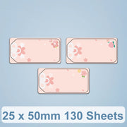 25 x 50mm 130 Sheets Thermal Printing Label Paper For NiiMbot D101 / D11(Cherry Blossom Knot)