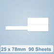 25 x 78mm  90 Sheets Thermal Label Data Cable Sort Stickers For NiiMbot D101 / D11(White) - Printing Paper by PMC TechLife | Online Shopping South Africa | PMC TechLife | Buy Now Pay Later Mobicred