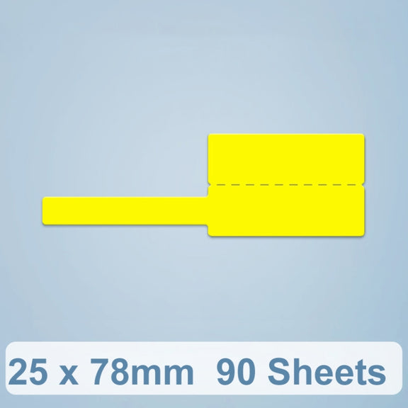 25 x 78mm  90 Sheets Thermal Label Data Cable Sort Stickers For NiiMbot D101 / D11(Yellow)