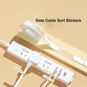 25 x 78mm  90 Sheets Thermal Label Data Cable Sort Stickers For NiiMbot D101 / D11(Yellow)