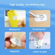 25 x 78mm  90 Sheets Thermal Label Data Cable Sort Stickers For NiiMbot D101 / D11(Red)