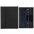 H-109CS Touch Backlight Bluetooth Keyboard Leather Case with Rear Three-fold Holder For iPad Pro 11 inch 2021 & 2020 & 2018 / Air 2020 10.9(Black) - Universal by PMC TechLife | Online Shopping South Africa | PMC TechLife