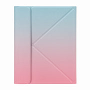 H-102 Bluetooth Keyboard Leather Case with Rear Three-fold Holder For iPad 10.2 2020 & 2019 / Pro 10.5 inch(Pink Blue)