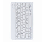 H-097 Bluetooth Keyboard Leather Case with Rear Three-fold Holder For iPad 9.7 2018 & 2017(Purple)