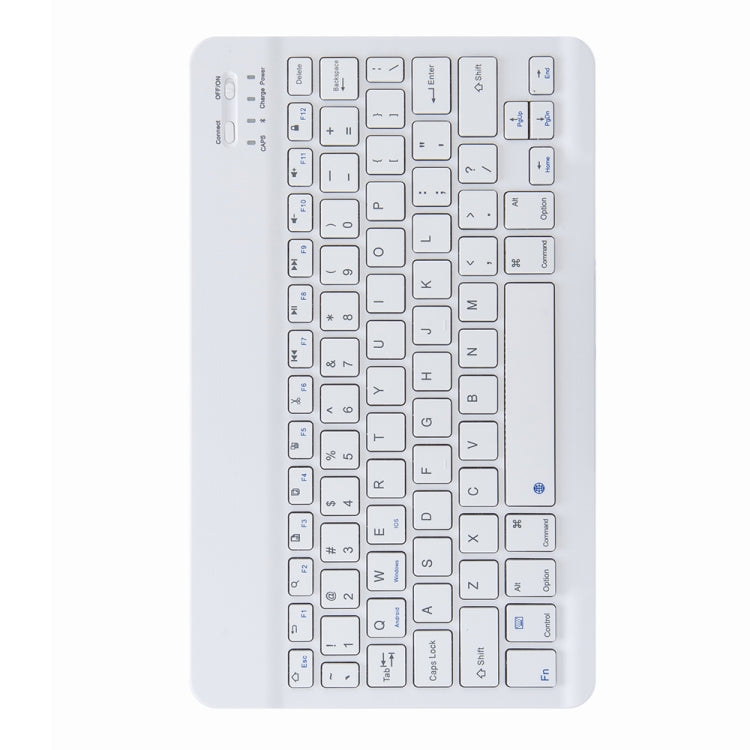 H-097 Bluetooth Keyboard Leather Case with Rear Three-fold Holder For iPad 9.7 2018 & 2017(Purple)
