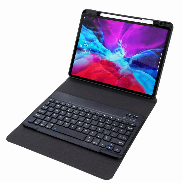 H-109 Bluetooth Keyboard Leather Case with Rear Three-fold Holder For iPad Pro 11 inch 2021 & 2020 & 2018 / Air 2020 10.9(Black)