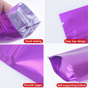 100 PCS/Set Matte Aluminum Foil Snack Stand-up Pouch, Size:10x15+3cm(Black)