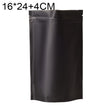 100 PCS/Set Matte Aluminum Foil Snack Stand-up Pouch, Size:16x24+4cm(Black) - Preservation Supplies by PMC TechLife | Online Shopping South Africa | PMC TechLife | Buy Now Pay Later Mobicred