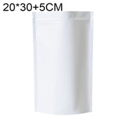 100 PCS/Set Matte Aluminum Foil Snack Stand-up Pouch, Size:20x30+5cm(White)