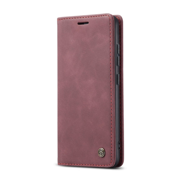 For Samsung Galaxy S22+ CaseMe 013 Multifunctional Horizontal Flip Leather Phone Case(Wine Red)