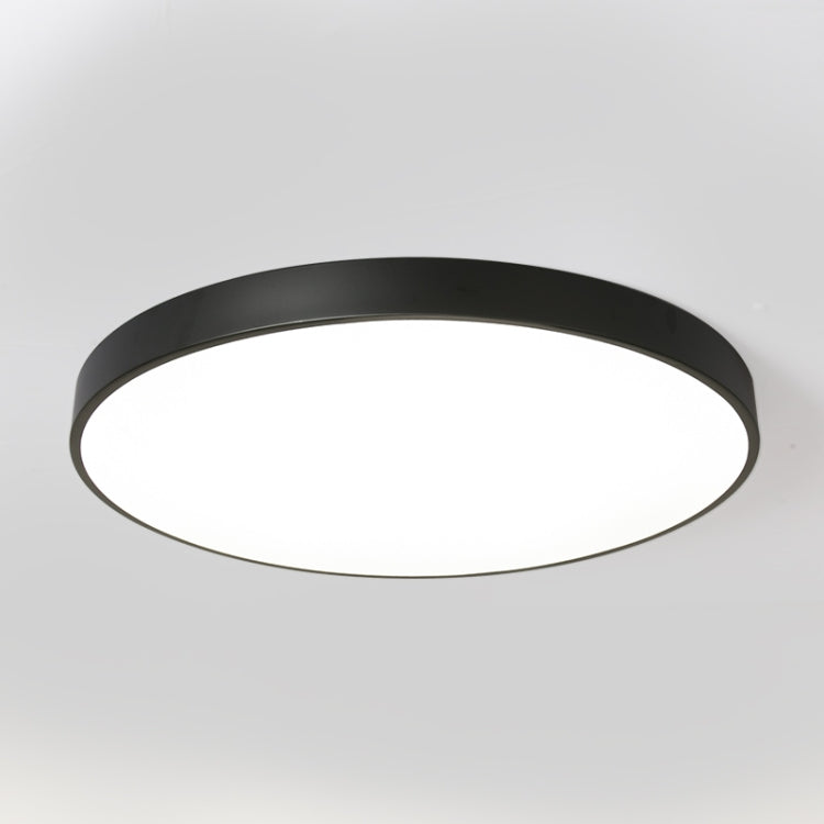 Macaron LED Round Ceiling Lamp, White Light, Size:30cm(Black)
