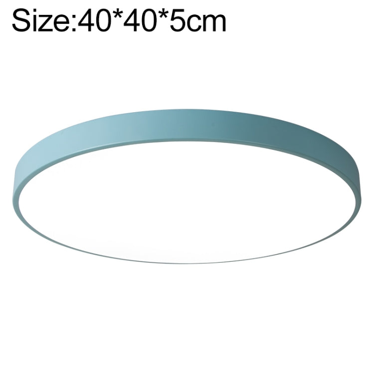 Macaron LED Round Ceiling Lamp, White Light, Size:40cm(Blue)