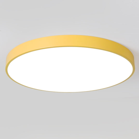 Macaron LED Round Ceiling Lamp, White Light, Size:60cm(Yellow)