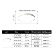 Macaron LED Round Ceiling Lamp, White Light, Size:60cm(Yellow)