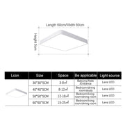 Macaron LED Square Ceiling Lamp, White Light, Size:40cm(Gold)