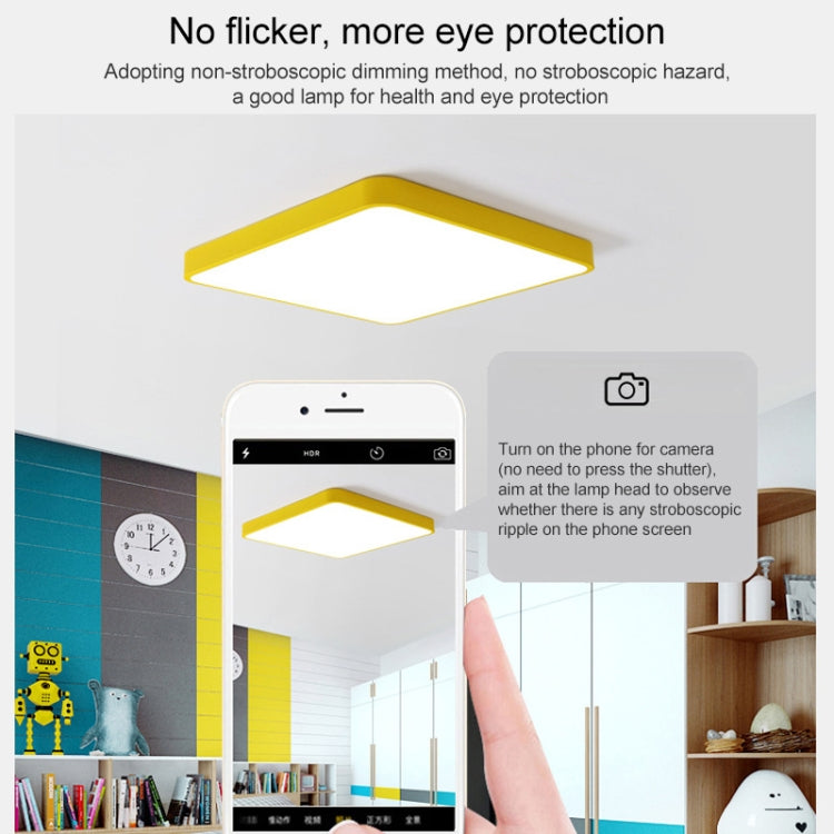 Macaron LED Rectangle Ceiling Lamp, White Light, Size:88x62cm(White)