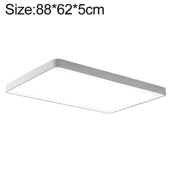 Macaron LED Rectangle Ceiling Lamp, 3-Colors Light, Size:88x62cm(White)